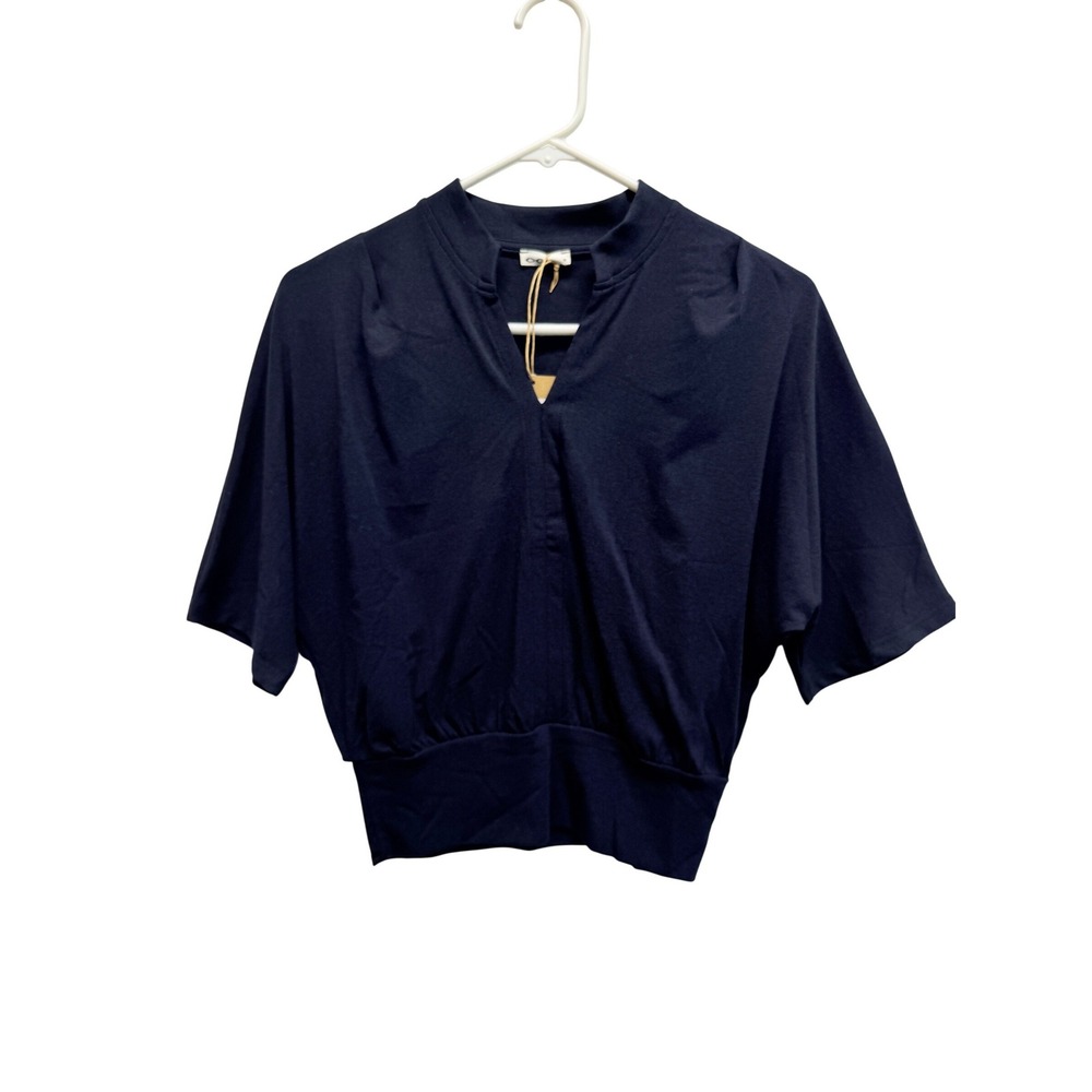 NWT OGL Top Dolman Sleeve V-Neck Medium Black Women